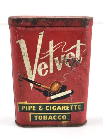 U.S.  WWII " Velvet" Pipe & Cigarette Tobacco tin, empty