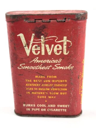 U.S.  WWII " Velvet" Pipe & Cigarette Tobacco tin, empty