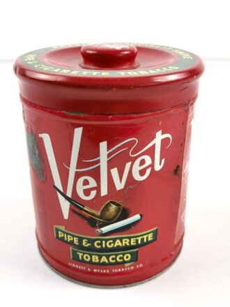 U.S.  1950/60´s " Velvet" Pipe & Cigarette Tobacco tin, empty, 16cm high