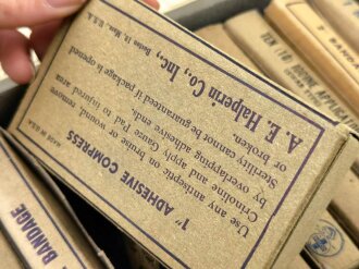 U.S.  WWII ? " Vehicle first aid kit by "A.E.Halperin Boston, Mass."