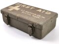 U.S.  WWII ? " Vehicle first aid kit by "A.E.Halperin Boston, Mass."