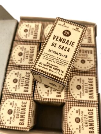 U.S. WWII, Gauze Bandage. new old stock, you will receive one ( 1 ) piece out of the original carton box.