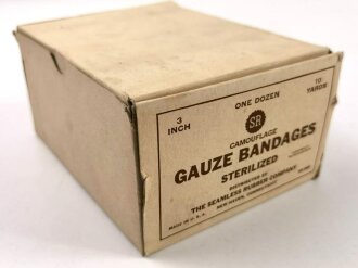 U.S. WWII, Gauze Bandage. new old stock, you will receive one ( 1 ) piece out of the original carton box.