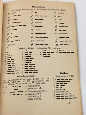 "Der Signalgast - Handbuch für Signalkunde", 34 Seiten, datiert 1943, DIN A5