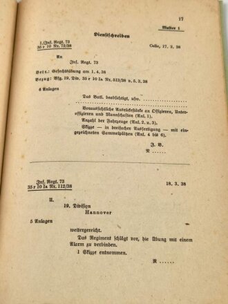 H.Dv. 30 M.Dv. Nr. 15 L.Dv.30 "Schrift- und Geschäftverkehr der Wehrmacht", datiert 1939, 39 Seiten, DIN A5