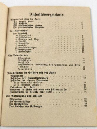 "Karten- und Geländekunde", 34 Seiten, DIN A6