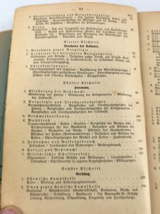"Der Dienstunterricht im Heere - Ausgabe für den Schützen der Schützenkompaniet", Jahrgang 1940, 332 Seiten, DIN A5, gebraucht, Umschlag fast gelöst