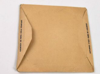 U.S. WWII, Pepsi Cola " recorded message from your man in service"  two 78 rpm single records in theit brown paper envelopes, including a shipping envelope