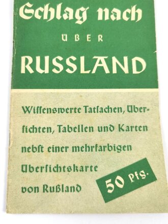 "Schlag nach über Russland", fleckig, unter DIN A5, 32 Seiten