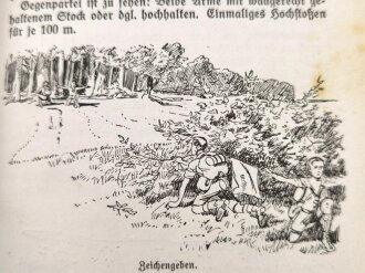 Spähen und Streifen - Ein Jugendbuch für Sport und Spiel in Wald und Feld, 160 Seiten, mit Widmung von 1934, ca. A5