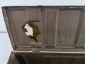 British 1943 dated metal ammo box, uncleaned, original paint