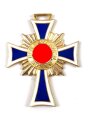 Ehrenkreuz der Deutschen Mutter ( Mutterkreuz ) in Gold, Emaille beim Hakenkreuz und darum beschädigt