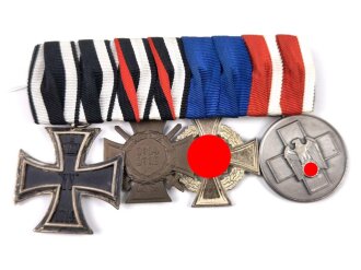 4er Ordensspange, Eisernes Kreuz 2. Klasse 1914 mit...
