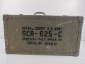 U.S. Army WWII Signal Corps Mine Detector Set SCR-625-C, dated 1944. Manual and Amplifier went wet at some point, otherwise in good condition. Original paint, not tested