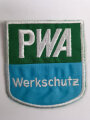 Ärmelabzeichen, Werkschutz Papierwerke Augsburg/ Werk Mannheim, Rückseitig mit Kleberesten