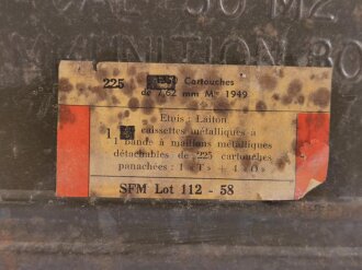 U.S. Cal. 30 Ammunition box, original paint, uncleaned, good condition. French paper label