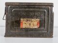 U.S. Cal. 30 Ammunition box, original paint, uncleaned, good condition. French paper label