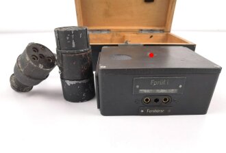Frequenzprüfgerät i Wehrmacht. Sehr guter Zustand . Transportkasten in gutem Zustand, Originallack