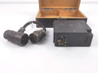 Frequenzprüfgerät i Wehrmacht. Sehr guter Zustand . Transportkasten in gutem Zustand, Originallack