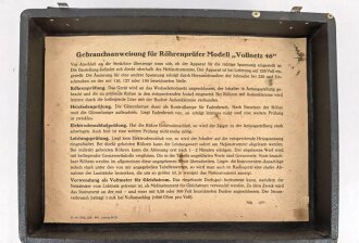 Deutschland nach 1945, Excelsiorwerk Kiesewetter  "Vollnetz 46 "Röhrenprüfgerät. Funktion nicht geprüft