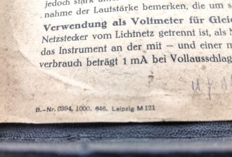 Deutschland nach 1945, Excelsiorwerk Kiesewetter  "Vollnetz 46 "Röhrenprüfgerät. Funktion nicht geprüft