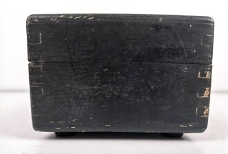 "Senderprüfer für Fernschreiber Ln 17023" Guter Zustand, Funktion nicht geprüft, im zugehörigen Transportkasten aus Holz, dieser original lackiert