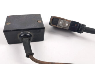 Anschlusskabel zum Brustmikrofon 33 der Wehrmacht. Datiert 19413, Funktion nicht geprüft