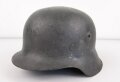 Stahlhelm Glocke Wehrmacht Heer Modell 1942. Originallack, EF68, das Innenfutter selbstgebastelt