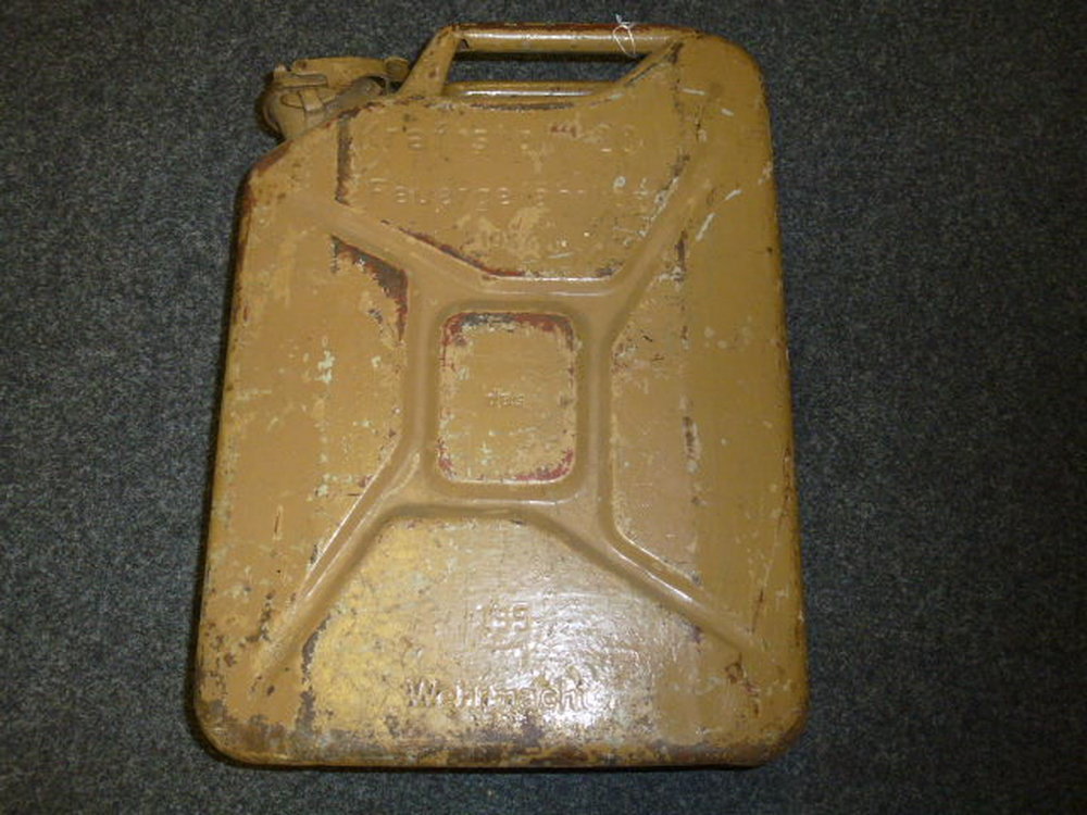 Kanister für 20 Liter Kraftstoff Wehrmacht 1944, Originallack, 100,00