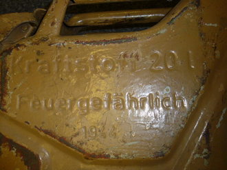 Kanister für 20 Liter Kraftstoff Wehrmacht 1944, Originallack