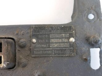 Luftwaffe, Aufhängerahmen RS 10k, Ln 28046-1,  für Sender Kurzwelle S10k vom Fu G10.  Bodenfund, überlackiert