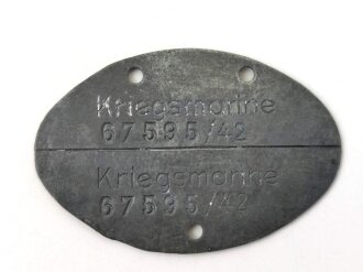 Erkennungsmarke Kriegsmarine, Zink