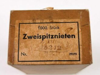 Packung 1000 Stück Zweispitznieten aus Aluminium...