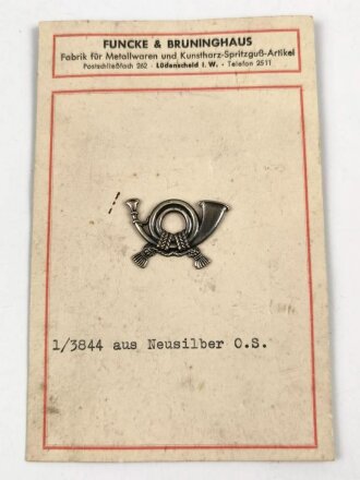 Deutschland nach 1945, Funcke & Brüninghaus Mustertafel Mützenabzeichen Post
