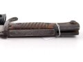 1.Weltkrieg, Seitengewehr Modell 1898/05, preussische Abnahme von 1917. Scheide überlackiert, sonst gut