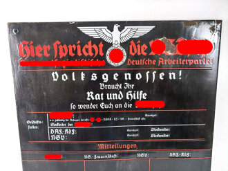 Emailleschild "Hier spricht die NSDAP" 64 x...