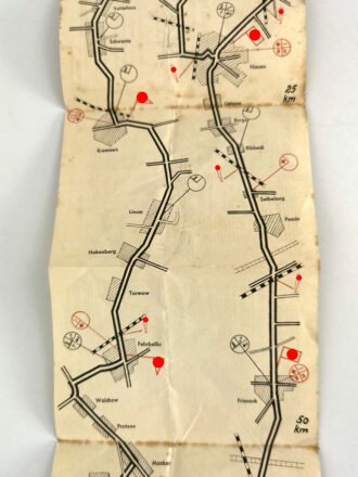 NSKK Straßenhilfsdienst, Streckenkarte anlässlich der Olympiade Berlin 1936