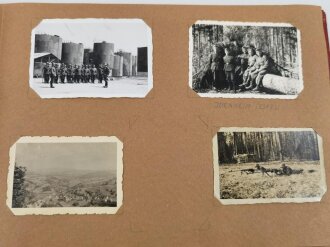 Afrikakorps, Fotoalbum eines Angehörigen der "Panzer Gruppe Afrika " 36 Fotos mit ebendiesem Bezug,unter anderem Rommel,  dazu eine POW Postkarte.