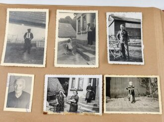 Afrikakorps, Fotoalbum eines Angehörigen der "Panzer Gruppe Afrika " 36 Fotos mit ebendiesem Bezug,unter anderem Rommel,  dazu eine POW Postkarte.