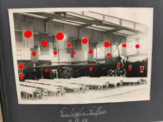 Luftwaffe, Fotoalbum eines Angehörigen im Fliegerhorst Vechta in Oldenburg. 58 Fotos, meist sauber beschriftet