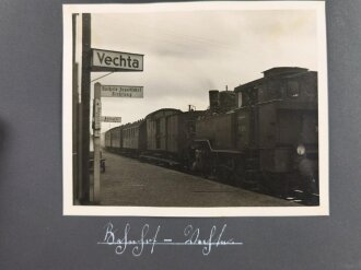 Luftwaffe, Fotoalbum eines Angehörigen im Fliegerhorst Vechta in Oldenburg. 58 Fotos, meist sauber beschriftet