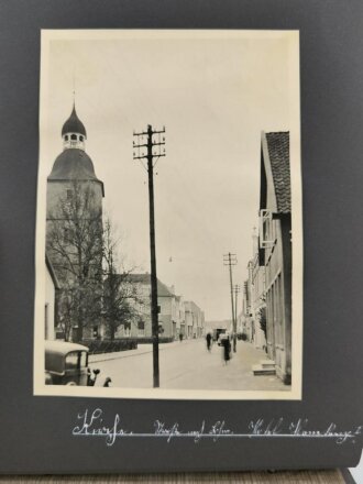 Luftwaffe, Fotoalbum eines Angehörigen im Fliegerhorst Vechta in Oldenburg. 58 Fotos, meist sauber beschriftet