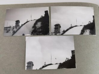 Olympische Winterspiele 1936 Garmisch. Fotoalbum mit insgesamt 103 Fotos. Es handelt sich hierbei meiner Meinung nach um neuzeitliche Abzüge bzw. vergrösserungen von originalen Dias und Fotos.