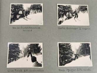 Olympische Winterspiele 1936 Garmisch. Fotoalbum mit insgesamt 103 Fotos. Es handelt sich hierbei meiner Meinung nach um neuzeitliche Abzüge bzw. vergrösserungen von originalen Dias und Fotos.