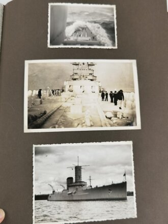 Kriegsmarine, Fotoalbum mit insgesamt 146 Fotos in neuzeitlichem Album