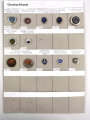 Deutschland nach 1945, Sammlung  12 Stück Abzeichen zum Thema " Berufe " jeweils komplett mit Nadel bzw. Nadelsystem