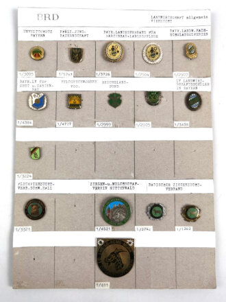 Deutschland nach 1945, Sammlung  16 Stück Abzeichen zum Thema "  Landwirtschaft und Viehzucht" jeweils komplett mit Nadel bzw. Nadelsystem