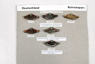 Deutschland nach 1945, Sammlung 12 Stück Abzeichen zum Thema "Rheinischer Schützenbund" jeweils komplett mit Nadel bzw. Nadelsystem