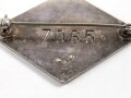 Agnes Karll Schwesternverband Brosche, Maße 5 x 3,6 cm, 935 Silber