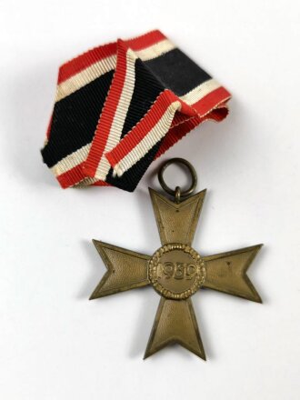 Kriegsverdienstkreuz 2. Klasse 1939 ohne Schwerter mit Band, Zink bronziert